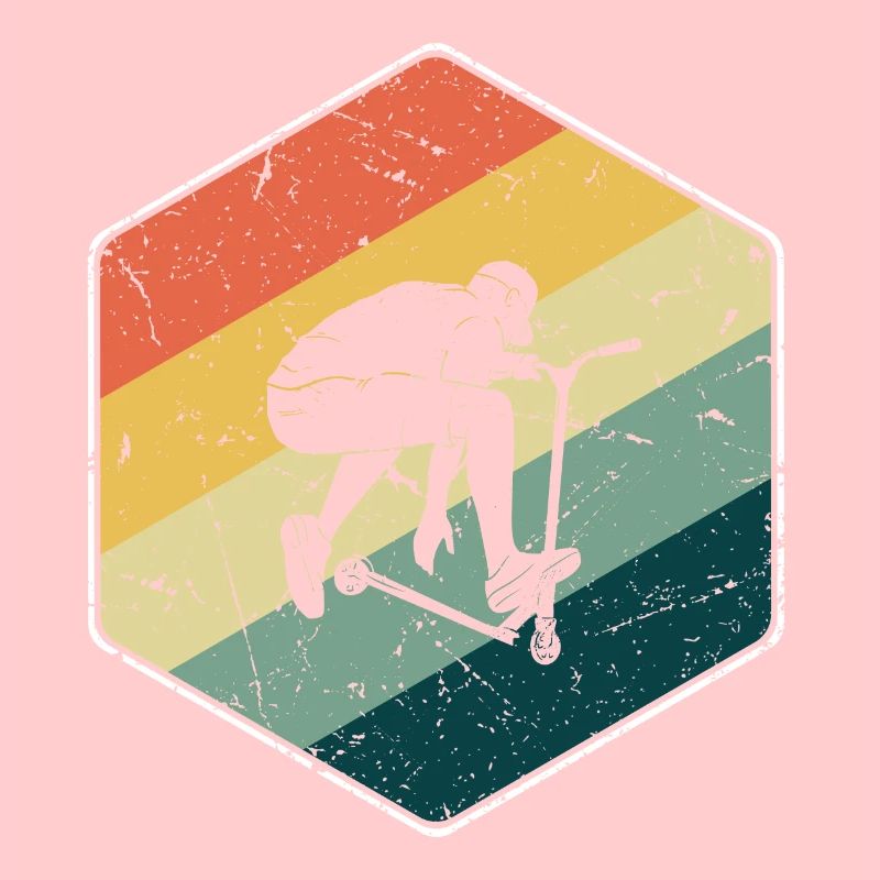 Stunt Scooter Roller Kinder Retro