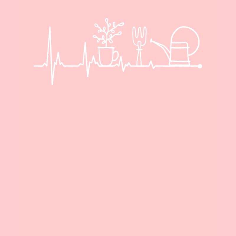 Gartenarbeit Geschenk Herzschlag EKG Herzfrequenz
