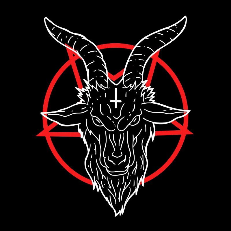 666 Satan Teufel Antichrist Ziege Pentagramm