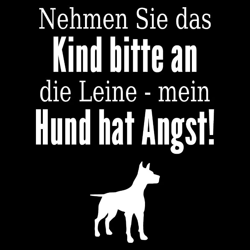 Kind an Leine Hund lustiger Spruch