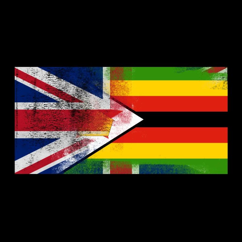 British Zimbabwean Half Zimbabwe Half UK Flag