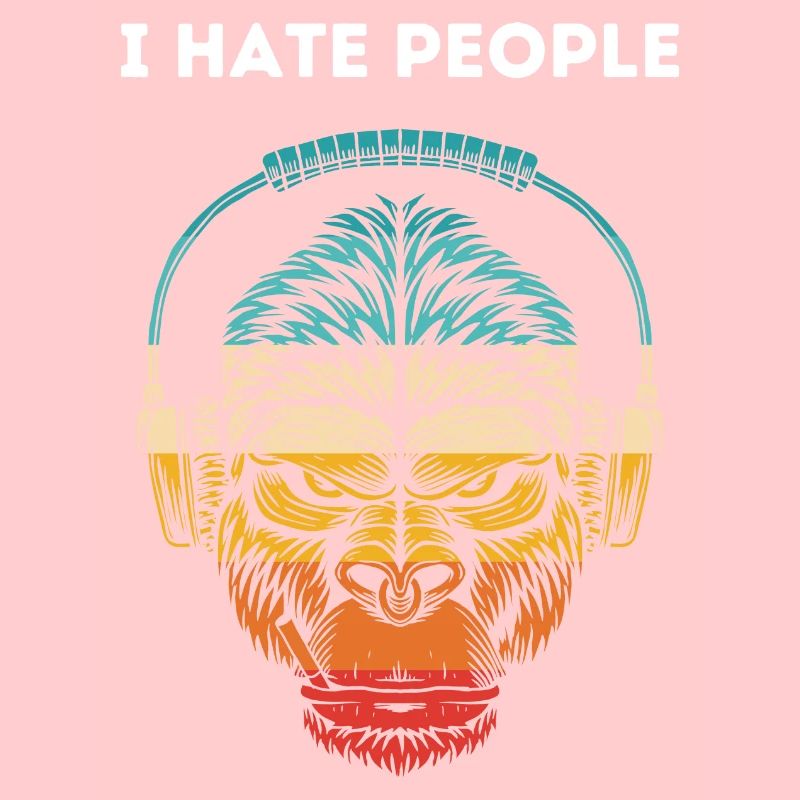 Gorilla Kopfhörer Regenbogen