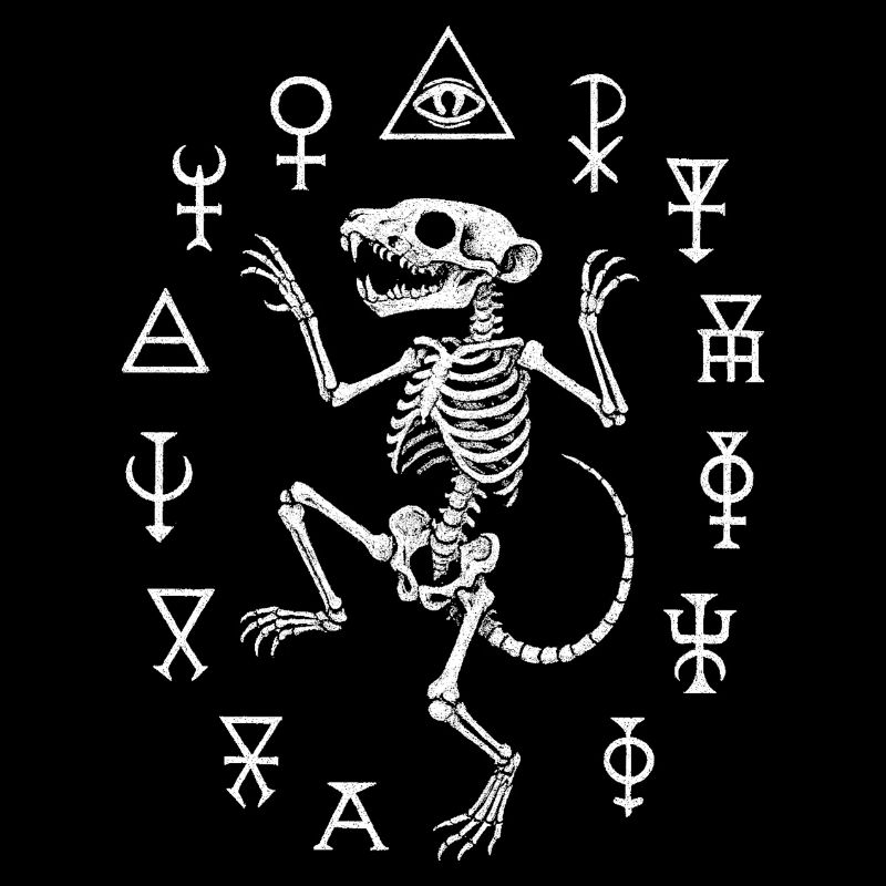 Dancing Rat Skeleton - Alchemy Symbols - Dancing
