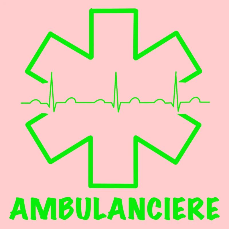 Ambulancière vert fluo