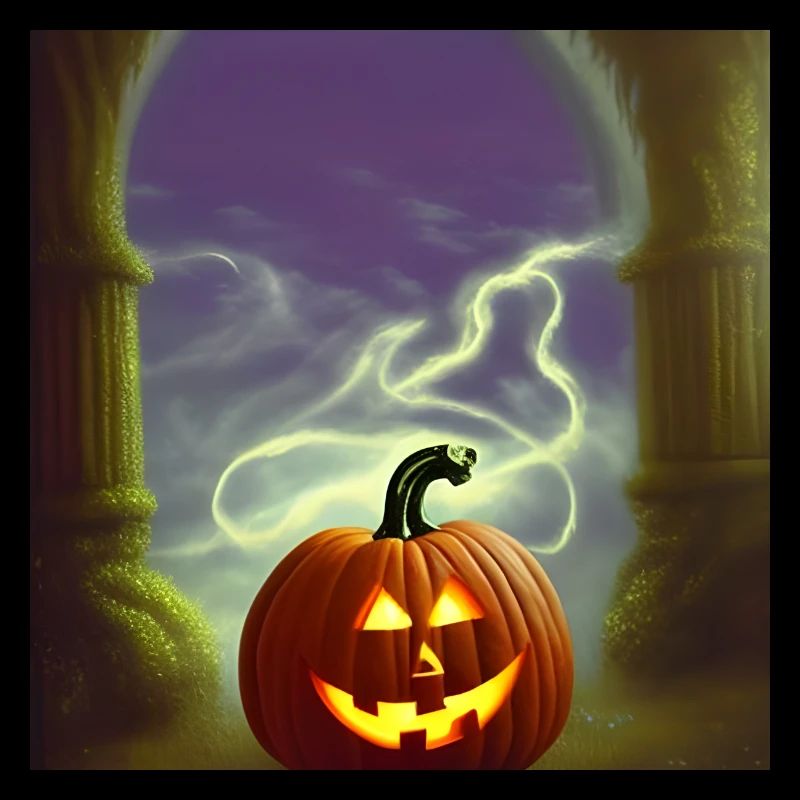 Halloween Scary Funny Pumpkin Head Evil