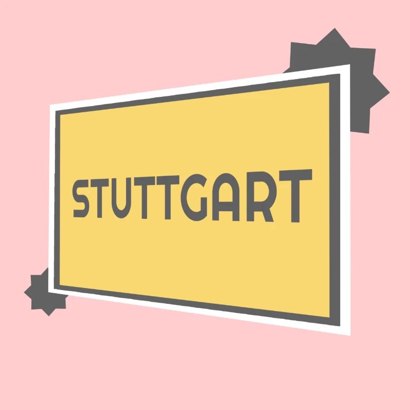 Stuttgart Ortsschild - modern grey