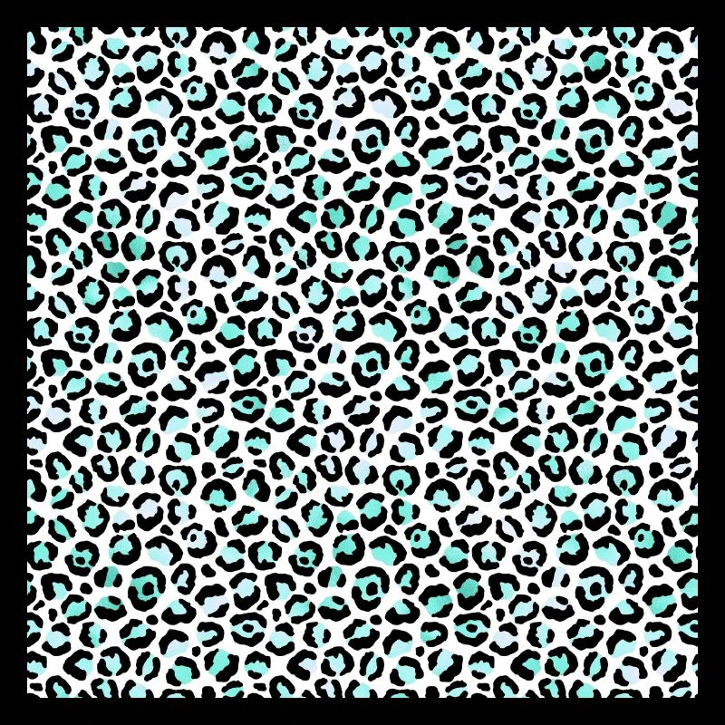Turquoise Wildcats Leopard Pattern