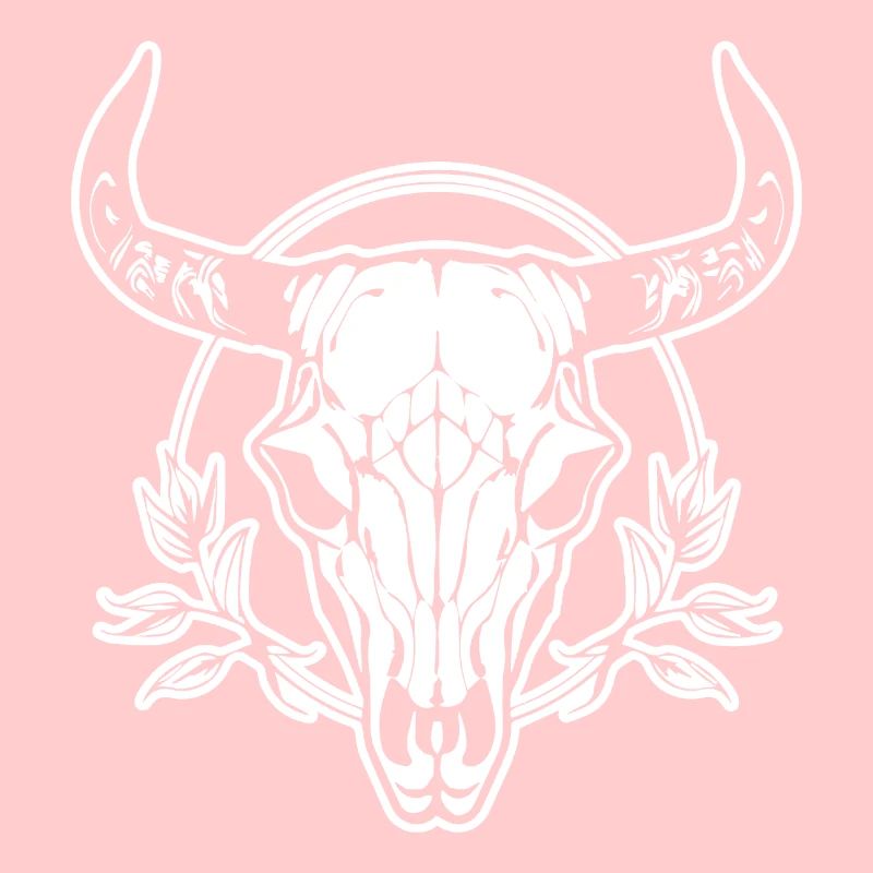 Crâne de vache Boho