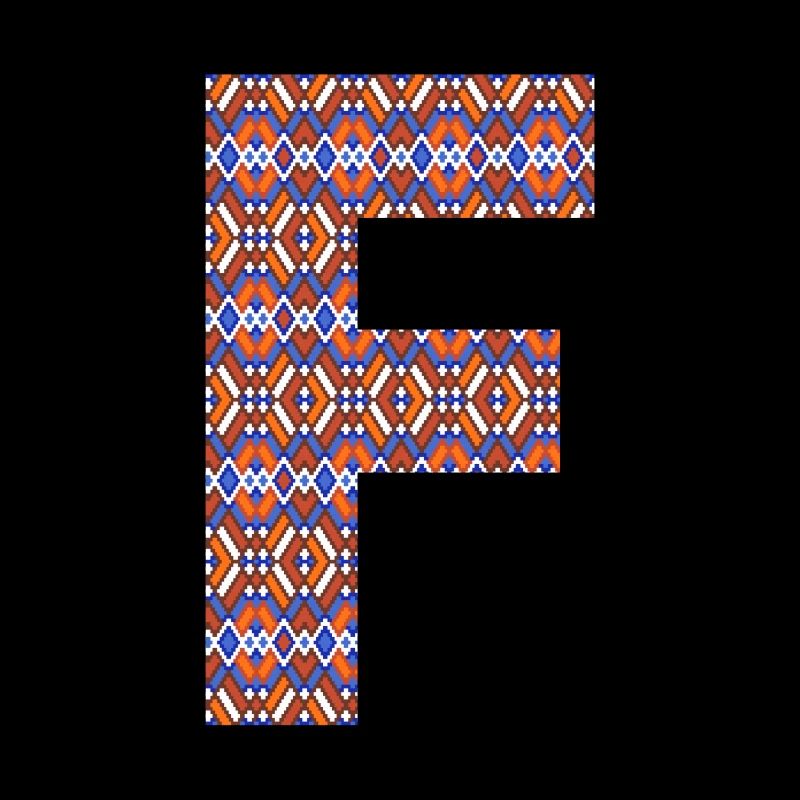 Monogram Letter F- geometric pattern