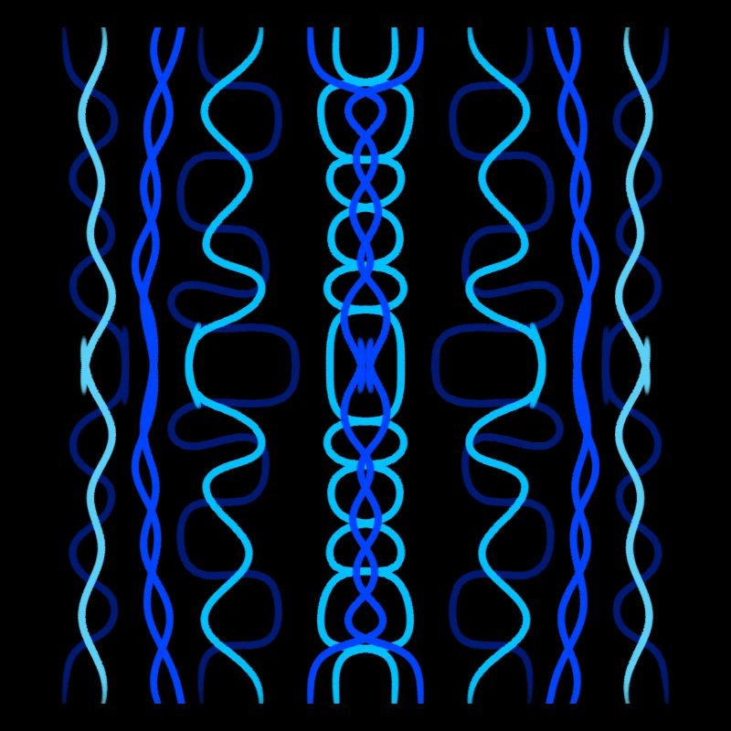 blue and sky blue vertical waves