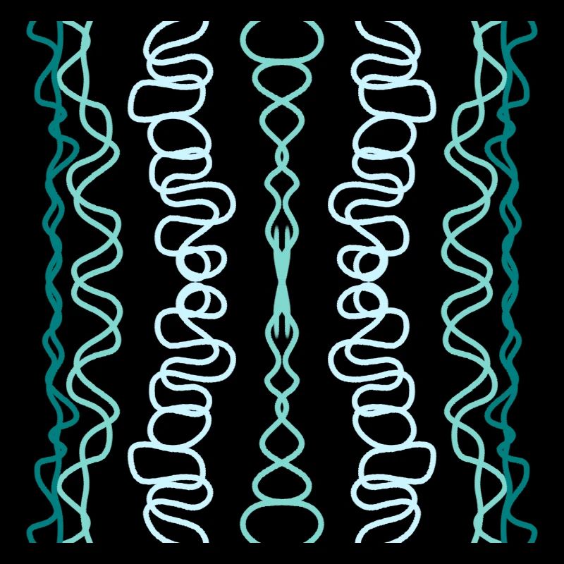 Lignes géométriques verticales vertes et bleues