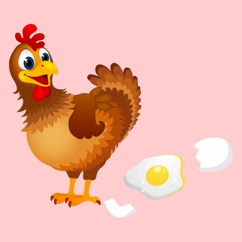 a hen puts a funny egg gift