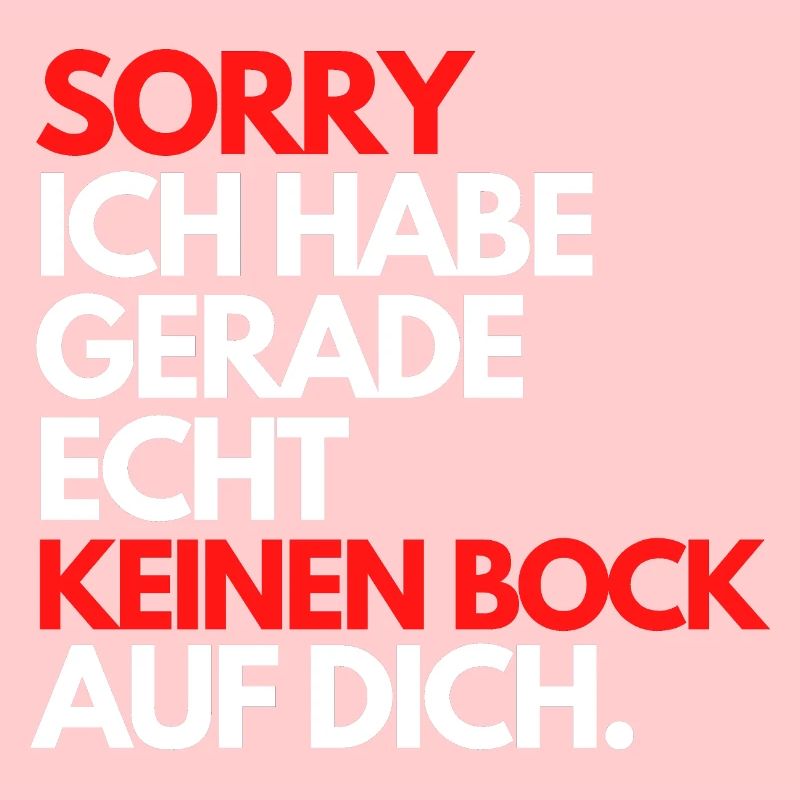 SORRY ICH HABE GERADE ECHT KEINEN BOCK AUF DICH