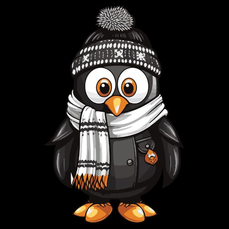 Pinguin Comic Niedlich Winter