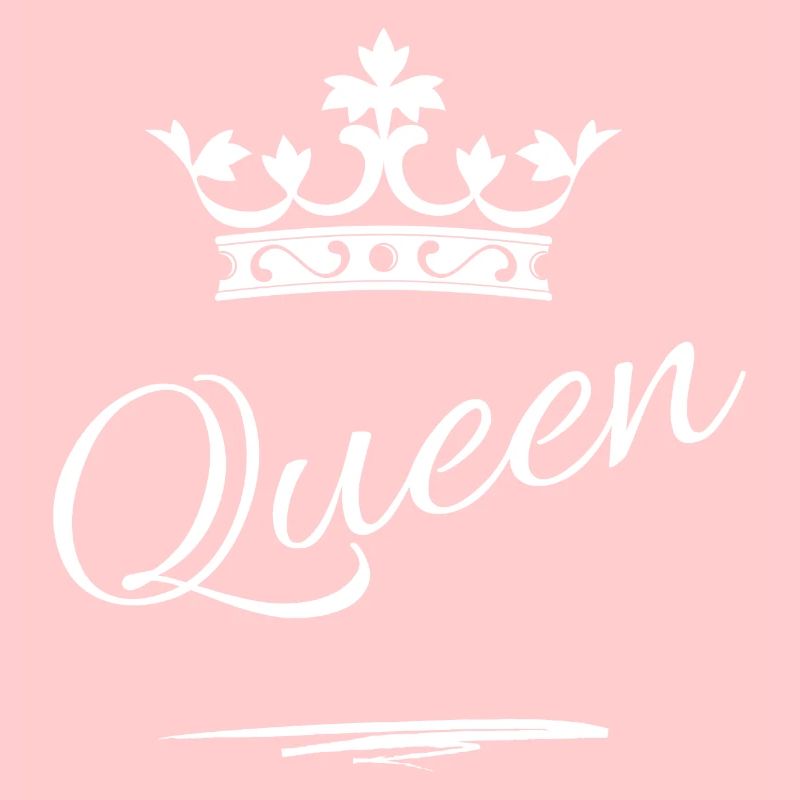 Crown with lettering Queen White