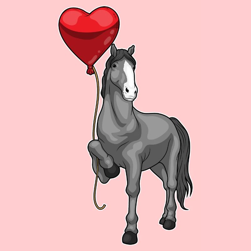 Pferd Herz Luftballon