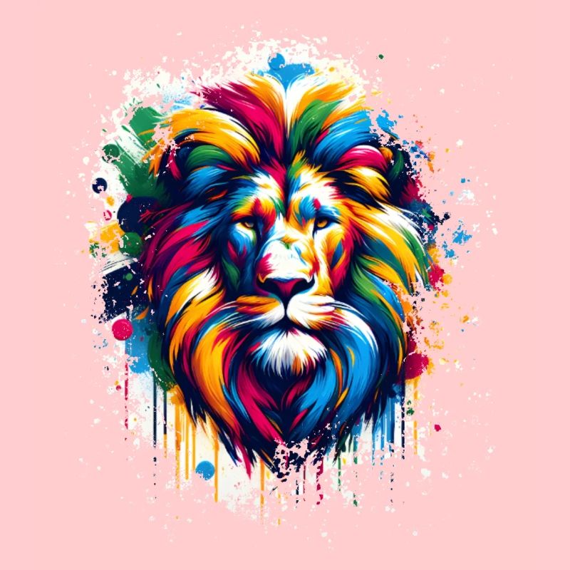 Löwe bunt Kunst