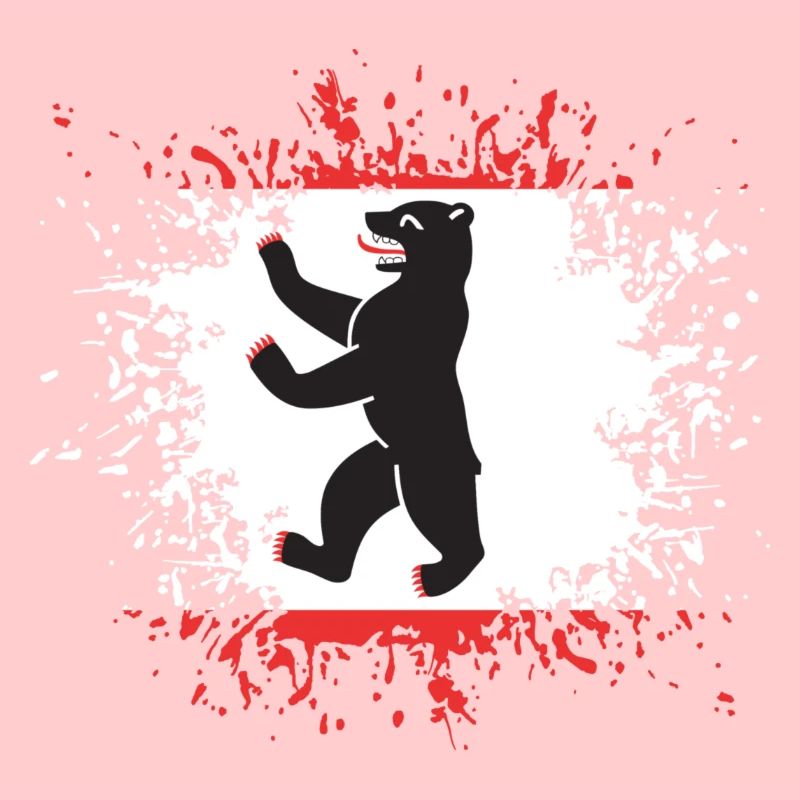 Drapeau, berlin, blot blot éclaboussures b