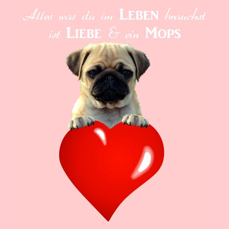 Du brauchst im Leben Liebe und ein Mops - Hunde