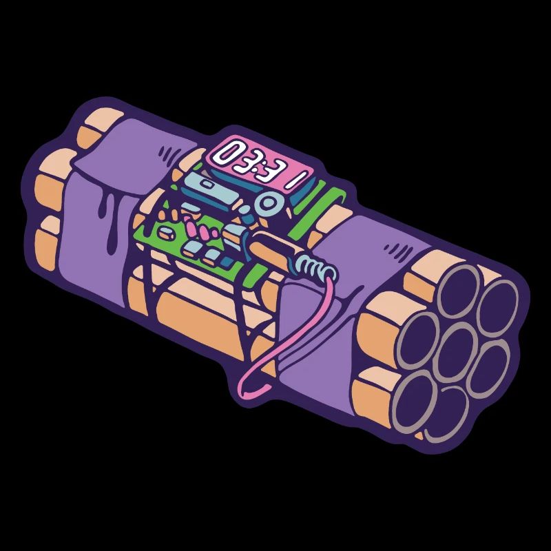 Dynamite explosive bombe artisanale style dessin animé