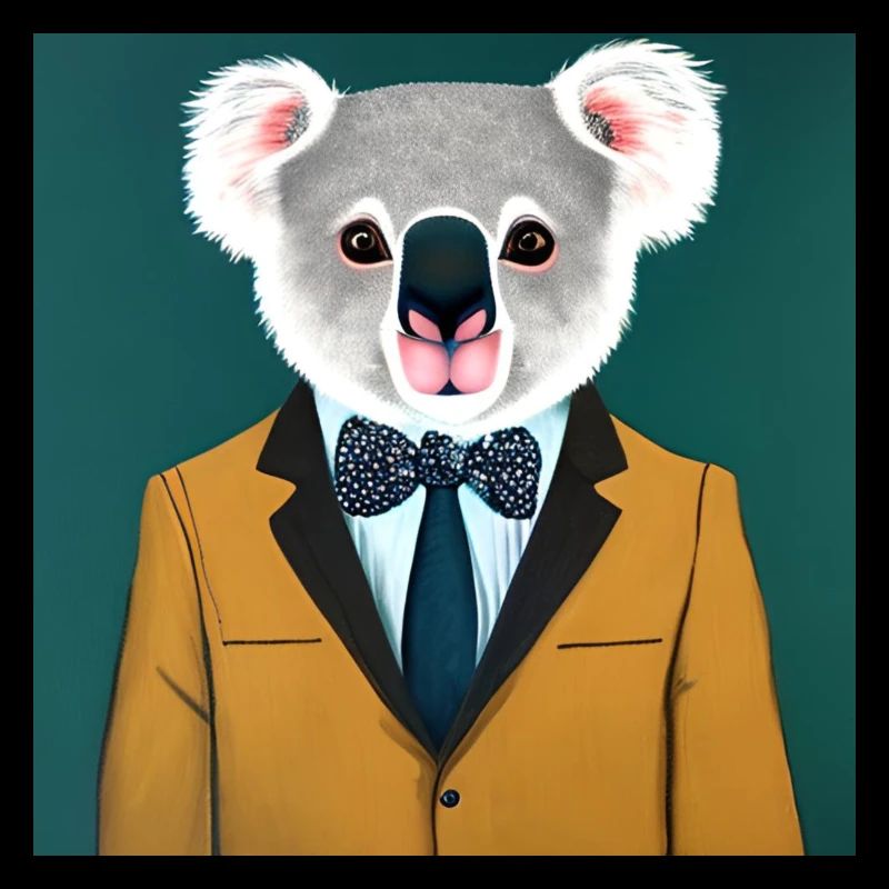 Hipster Dieren Grappig Ontwerp Koala in Pak Fun