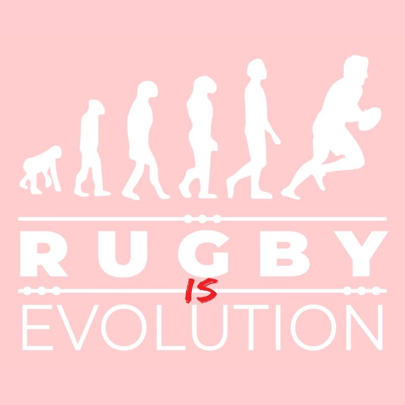 Rugby is evolution - Message Humor Parodie Rugby
