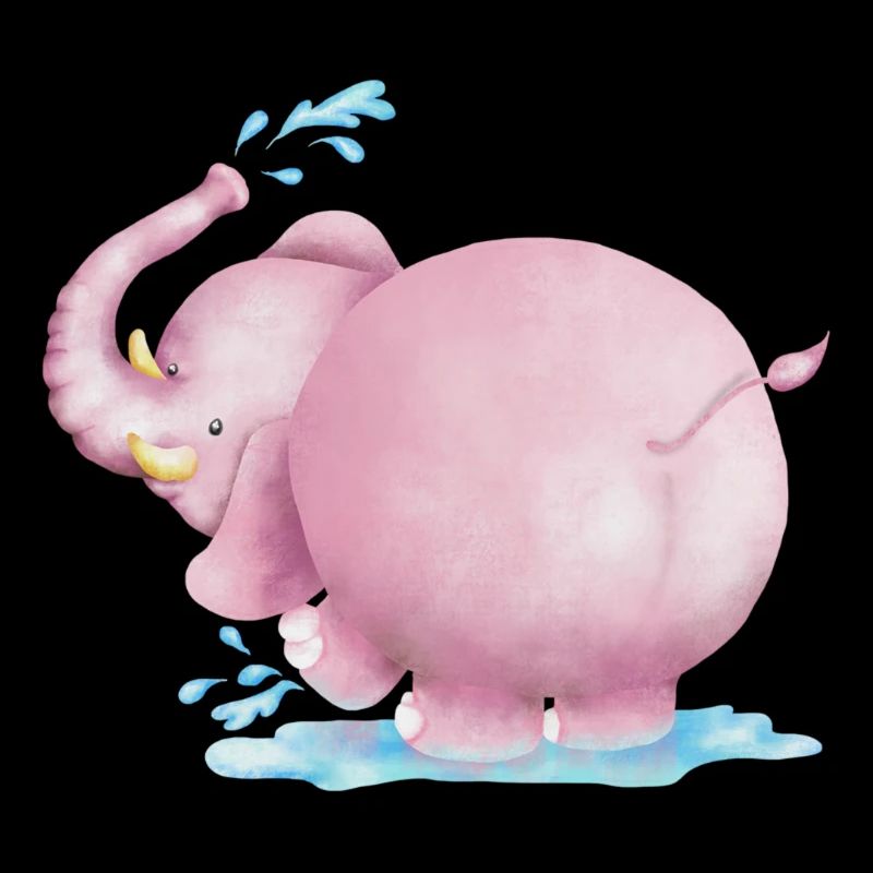 Éléphant rose