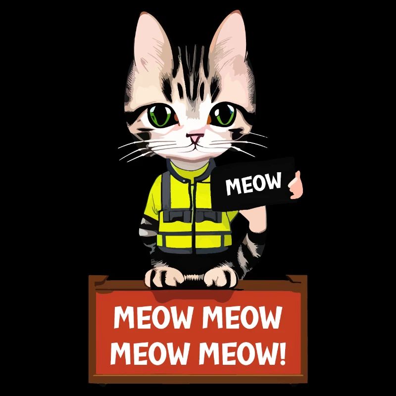 Meow - Drôle de conception de chat sarcastique