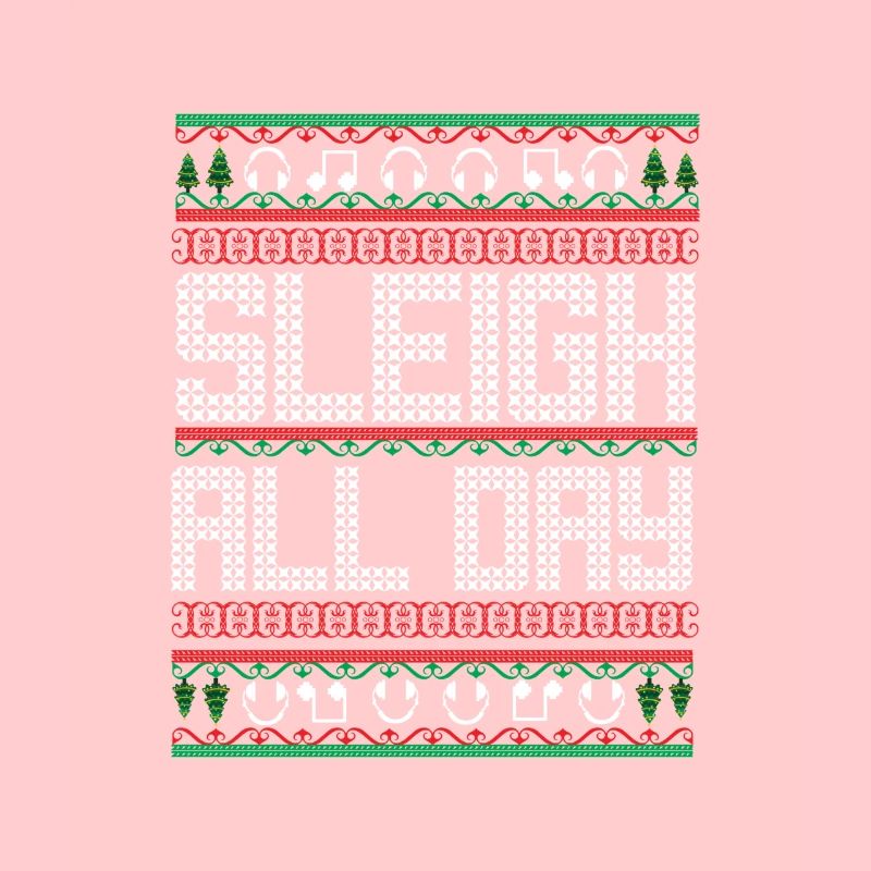 Pull laid Sleigh All Day Xmas