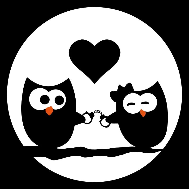 eulen valentinstag paar