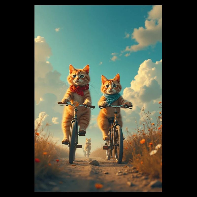 Chats à vélo