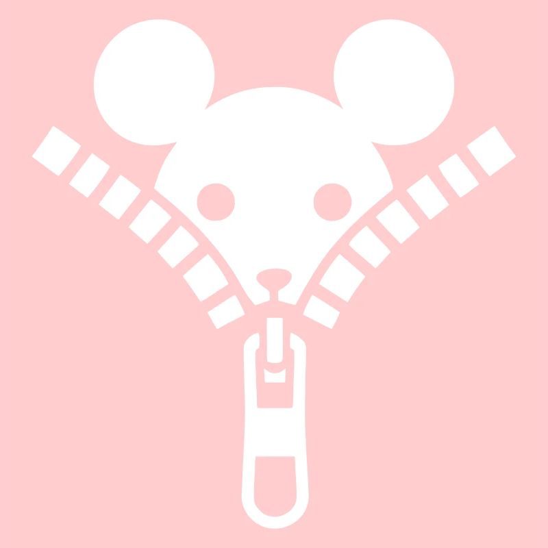 Petite souris cachée dans une fermeture éclair