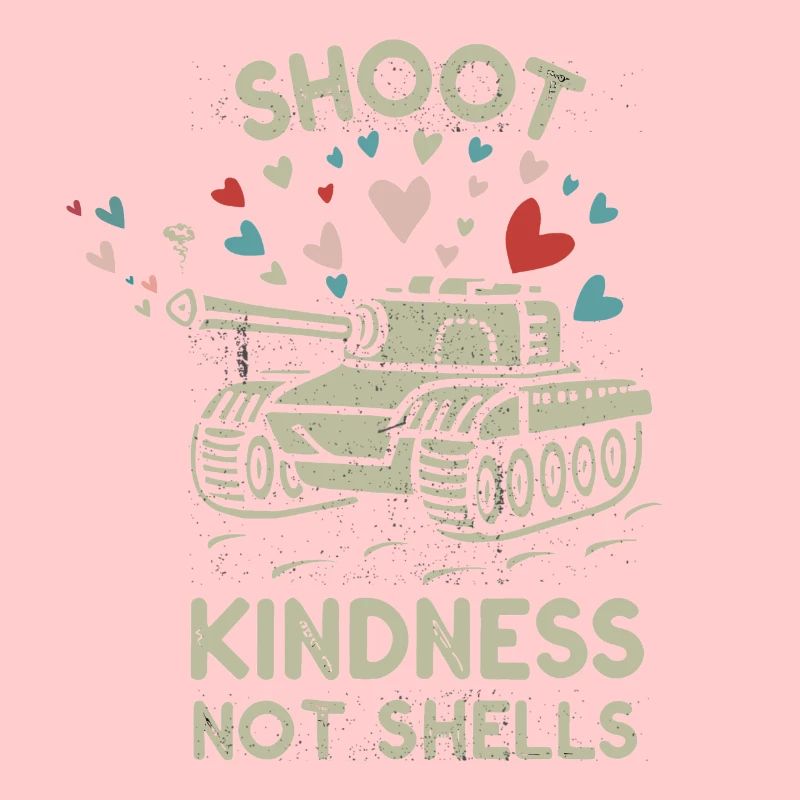 "Shoot Kindness, Not Shells" Minimalistic Design