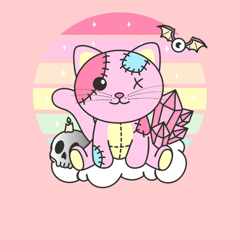 Kawaii Gothic Cat Pastel Gothic Goth