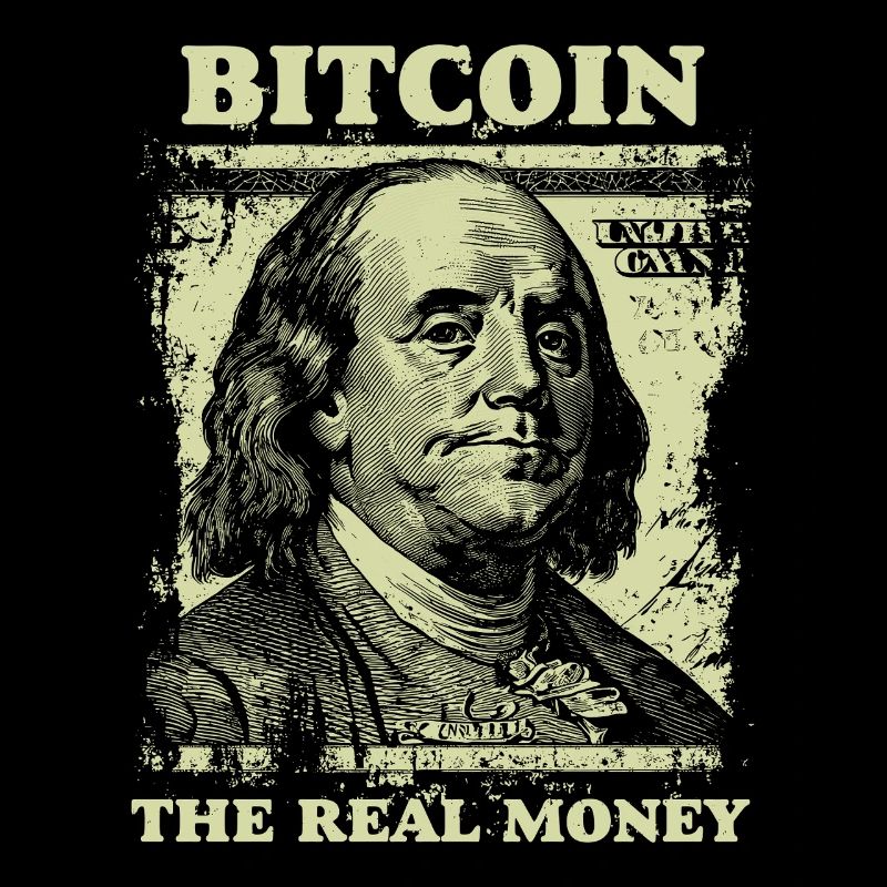 Bitcoin BTC Crypto-geld Benjamin Franklin Dollar