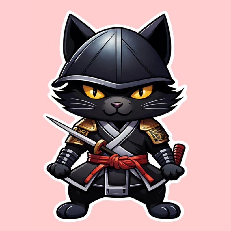 Ninja Cat - Samurai Kitten