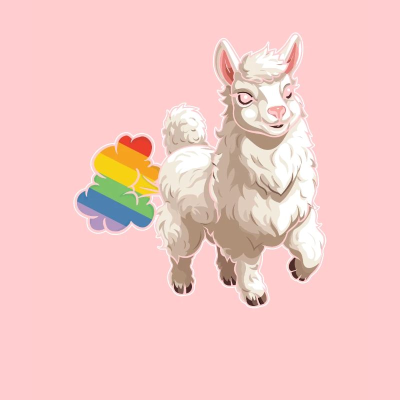 Lama Lama Drôle Arc-en-Ciel Pet