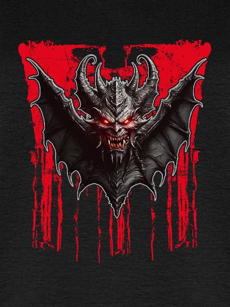Devilish bat with red eyes