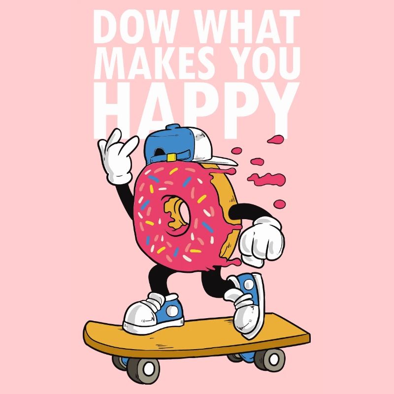 Skateboard skateboard sort Donut Do what makes