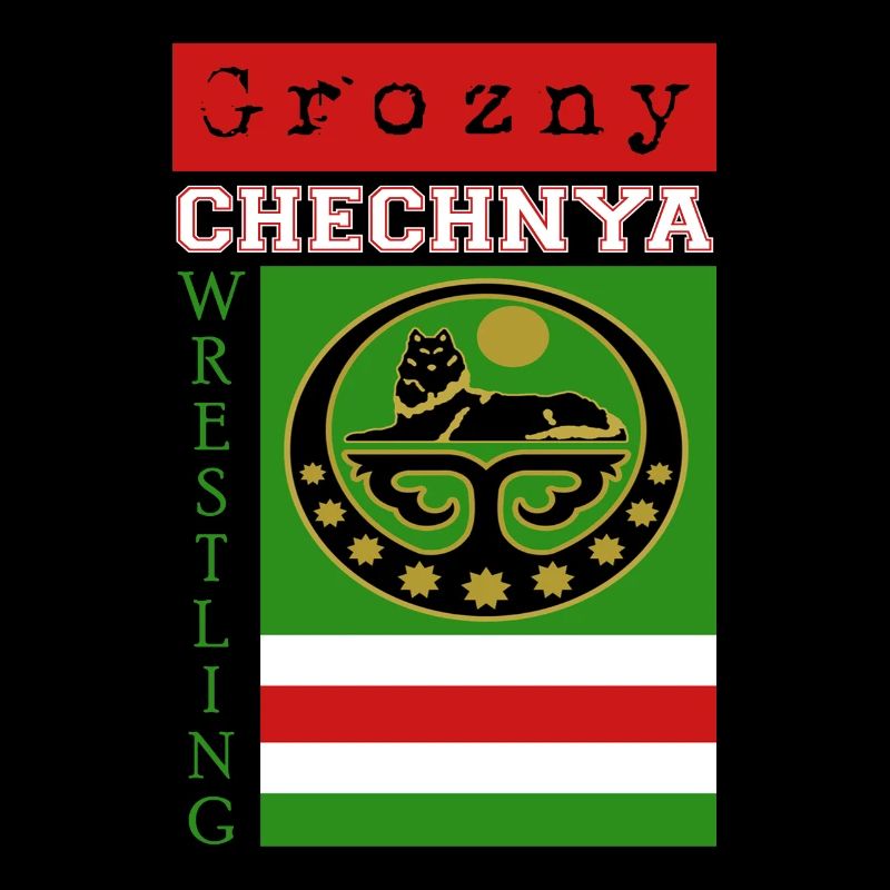 Drapeau de lutte de Tchétchénie de Grozny
