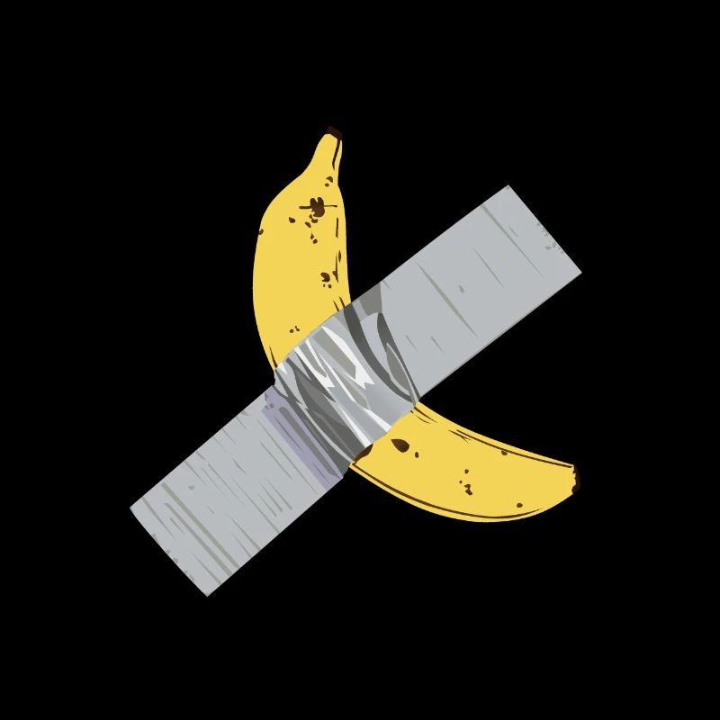 Ruban adhésif en toile d'oeuvre d'art comique de banane