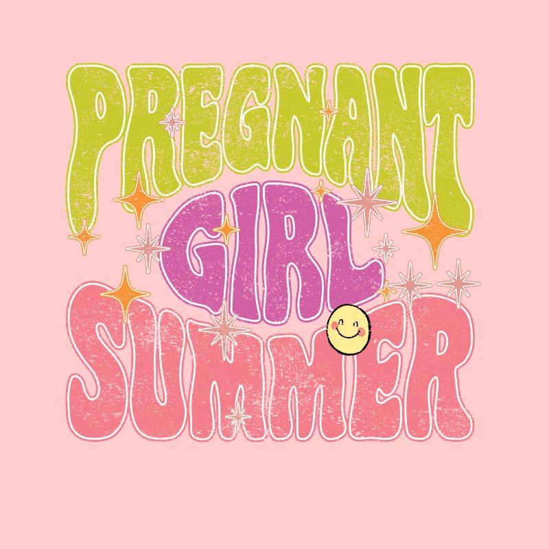 Fille enceinte Été Rétro