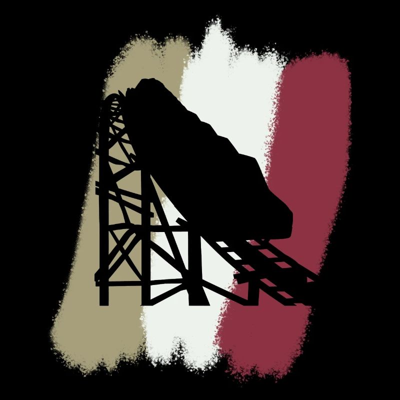 Roller coaster marquee beer mug