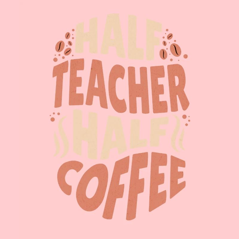 Lustige Lehrerin, die Kaffee liebt Halb Lehrer, halb