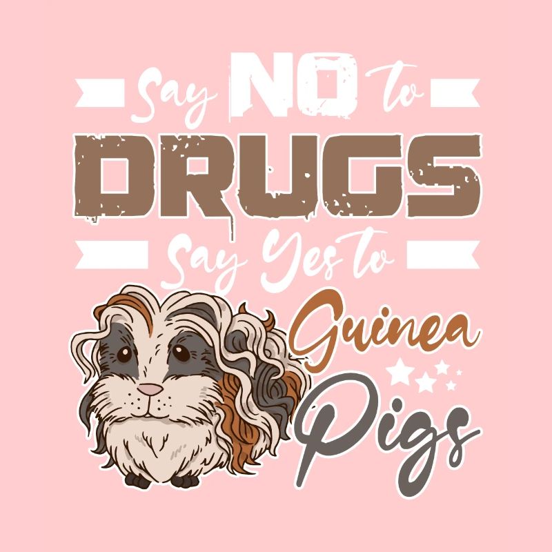 Dites non aux drogues Dites oui aux cochons d’Inde Ruban rouge