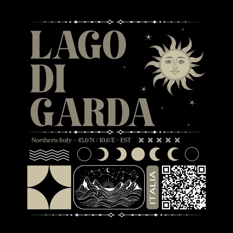 Lac de Garde Lago di Garda Backprint
