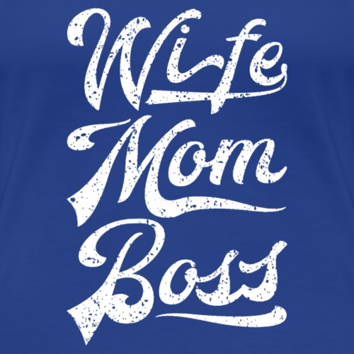 WifeMomBoss weiss - Frauen Premium T-Shirt