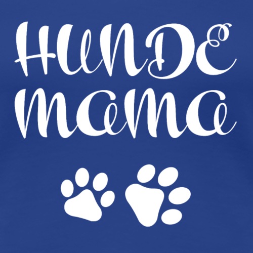 Hunde Mama mit Pfotenabdruck - Frauen Premium T-Shirt