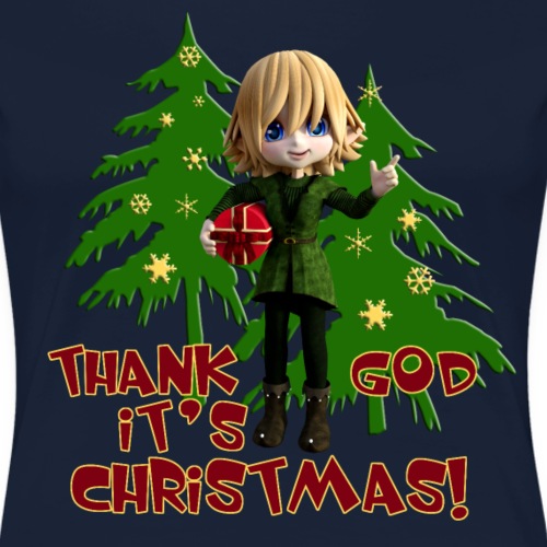 Weihnachtself Thank God it´s Christmas! - Frauen Premium T-Shirt