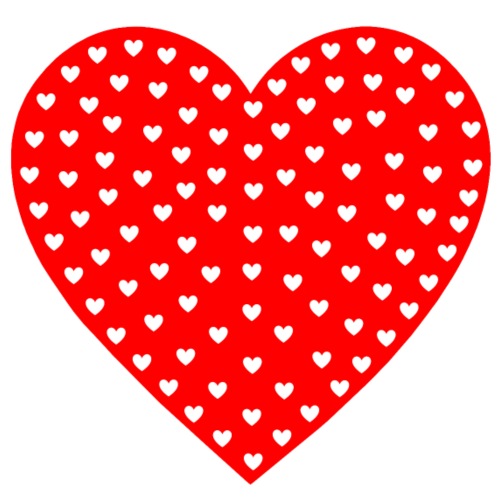Rotes Herz mit Herzdot - Frauen Premium T-Shirt